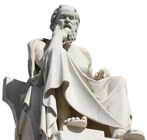 Greek Philosopher Socrates thinking